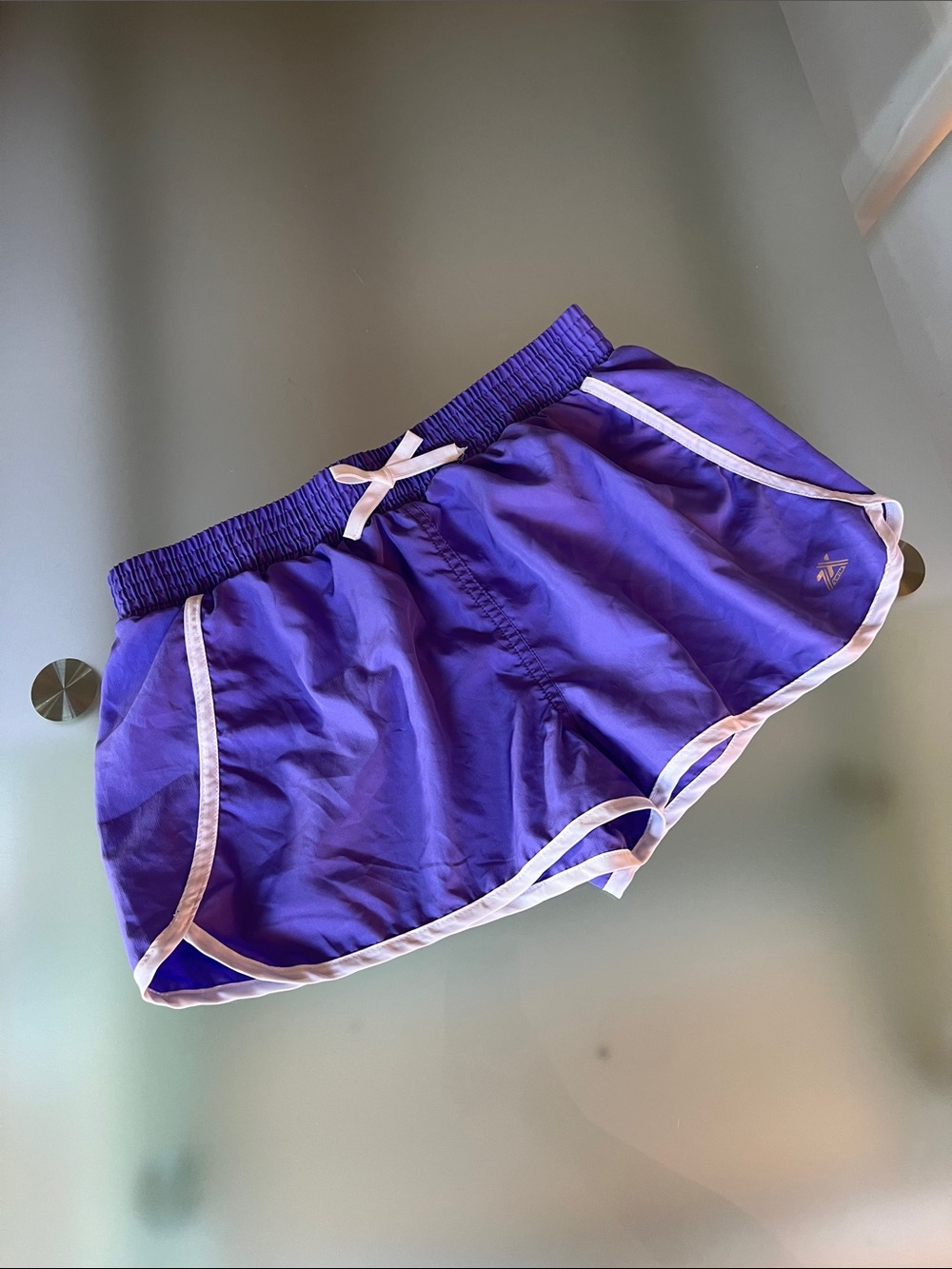 ZeroXposur Purple Girls Swim Trunks with White Trim